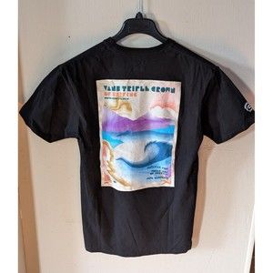 Vans Men's Sz M Medium Black Graphic Triple Crown Surfing T Shirt Classic Fit